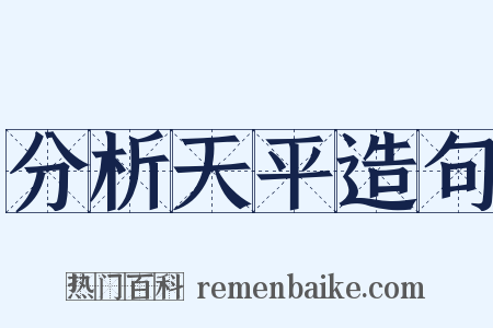 分析天平造句是什么意思的图片